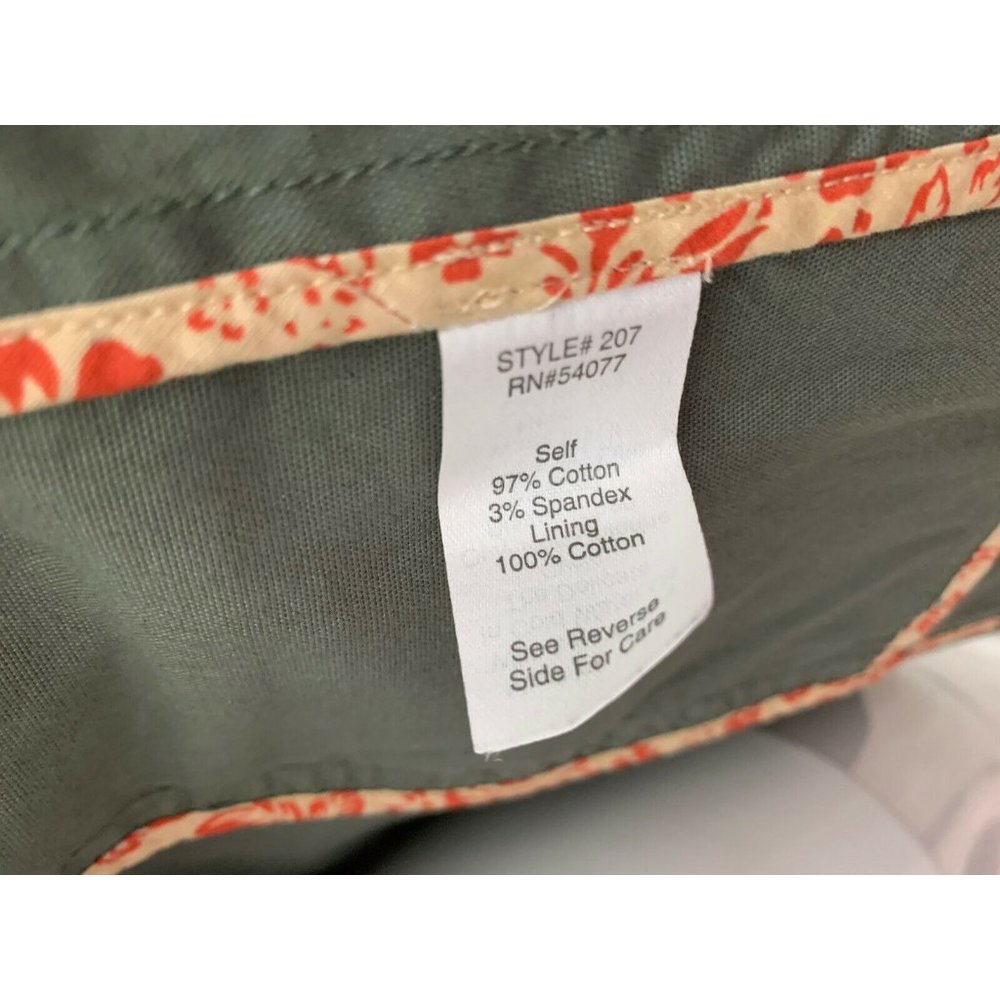 CAbi Womens L Olive Army Green One Button Blazer Jacket Stretch Lightweight #207 - Picture 5 of 8